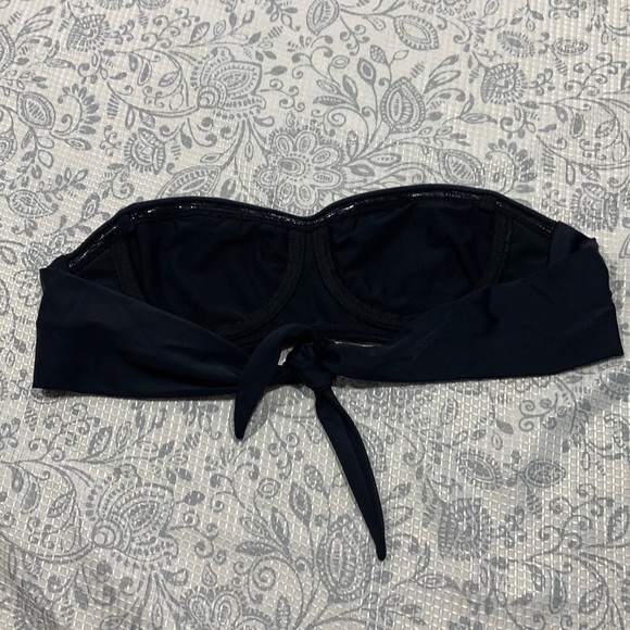 NWOT $82 PILYQ Black Bandeau Tie Bikini Top - Picture 4 of 11